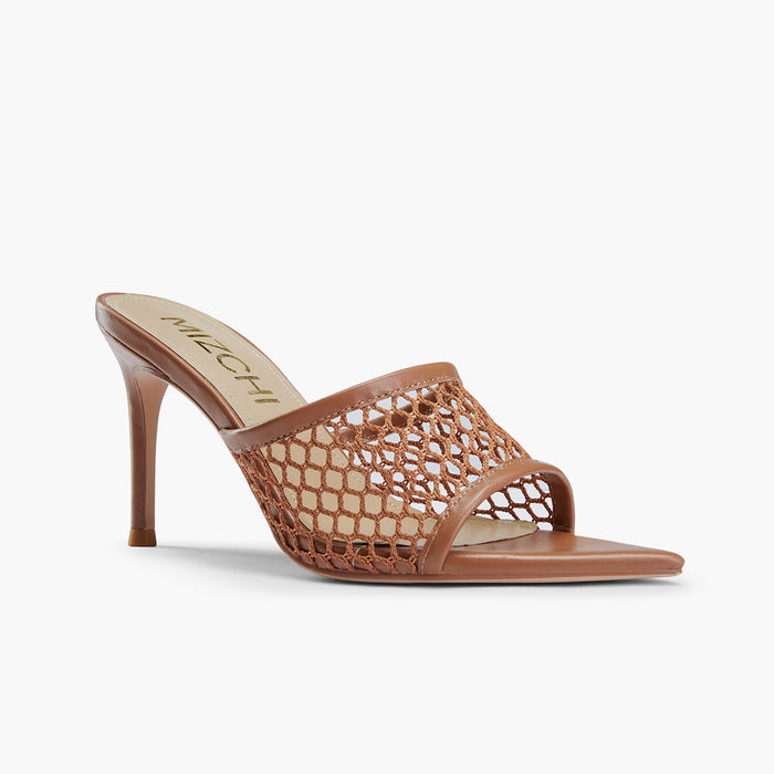 Elowen - Beige Mesh Mules