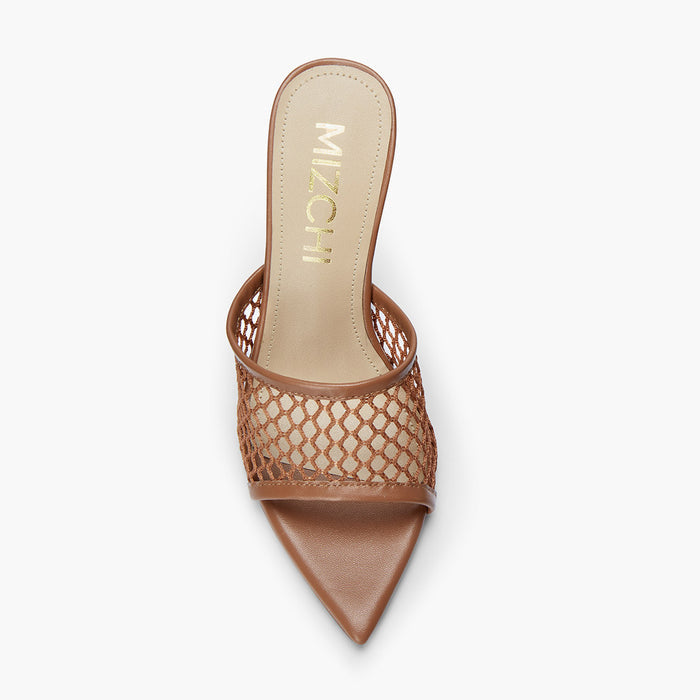 Elowen - Beige Mesh Mules
