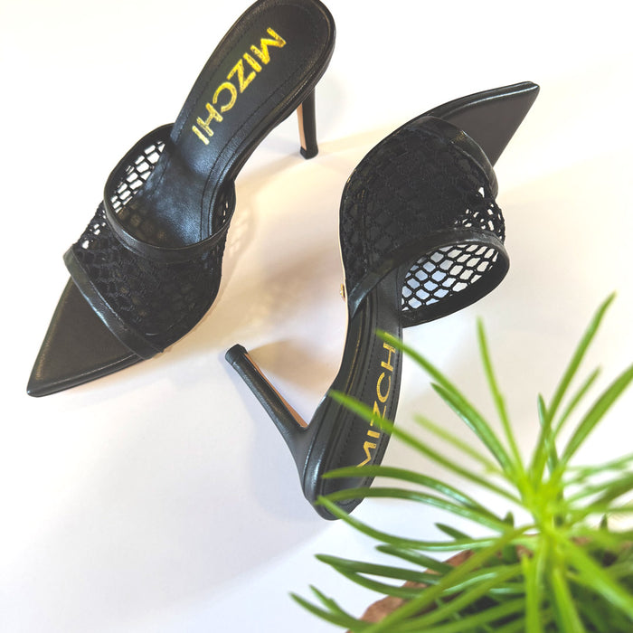 Elowen - Black Mesh Mules