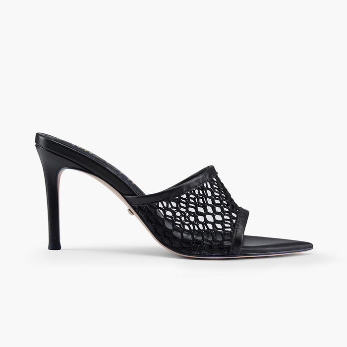 Elowen - Black Mesh Mules