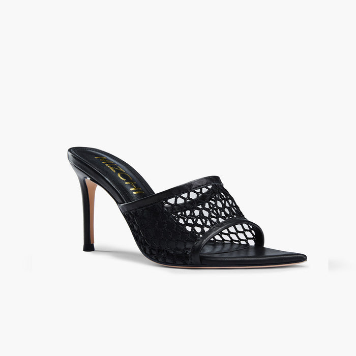 Elowen - Black Mesh Mules