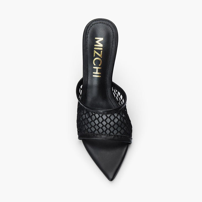 Elowen - Black Mesh Mules