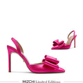 ELYSIA - pink satin bow slingback