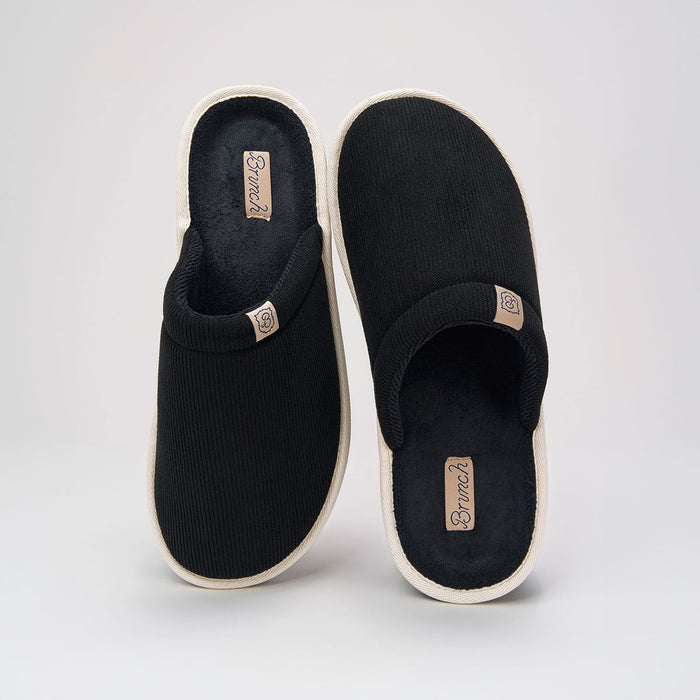 Brunch Essential slipper in Black corduroy, product view 3