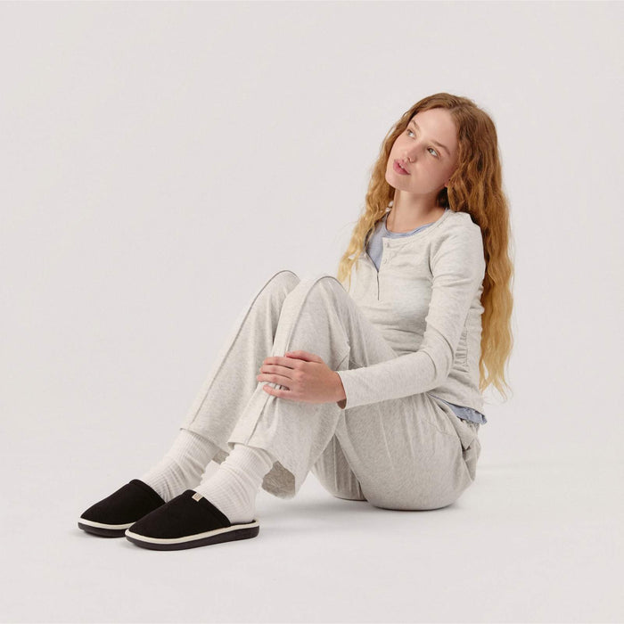 Brunch Essential slipper in Black corduroy, product view 4