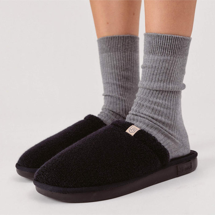 Brunch Essential Black Terry slippers, view 2
