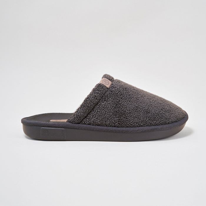 Brunch Essential slipper in Dark Grey terry, product view 4