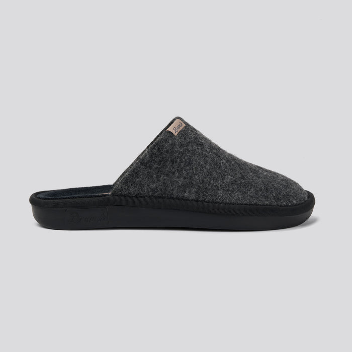 Brunch Essential slipper in Dark Grey felted wool, product view 2