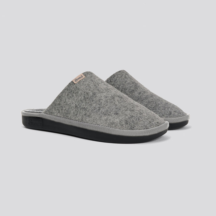 Brunch Essential slipper in Light Grey felted wool, main product image