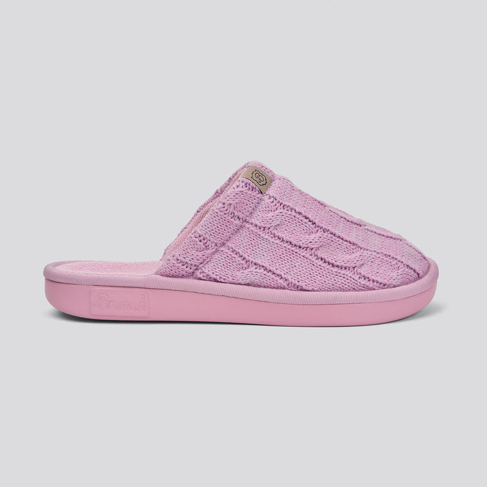 Brunch Essential slipper in Mauve cable knit, product view 3