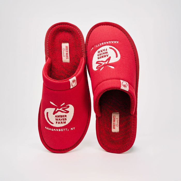 Brunch Essential AWF slipper in Tomato Red canvas, product view 3