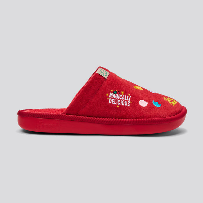 Brunch Essential Lucky Charms™ slipper in Lucky Red suede, product view 6