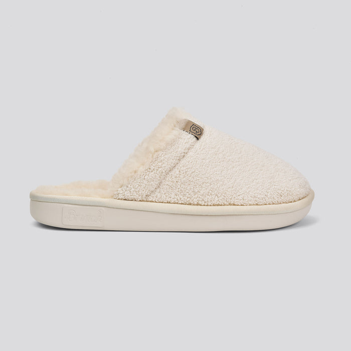 Brunch Essential Shearling slipper in Cream terry, product view 2