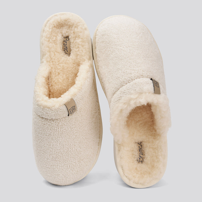 Brunch Essential Shearling slipper in Cream terry, product view 3