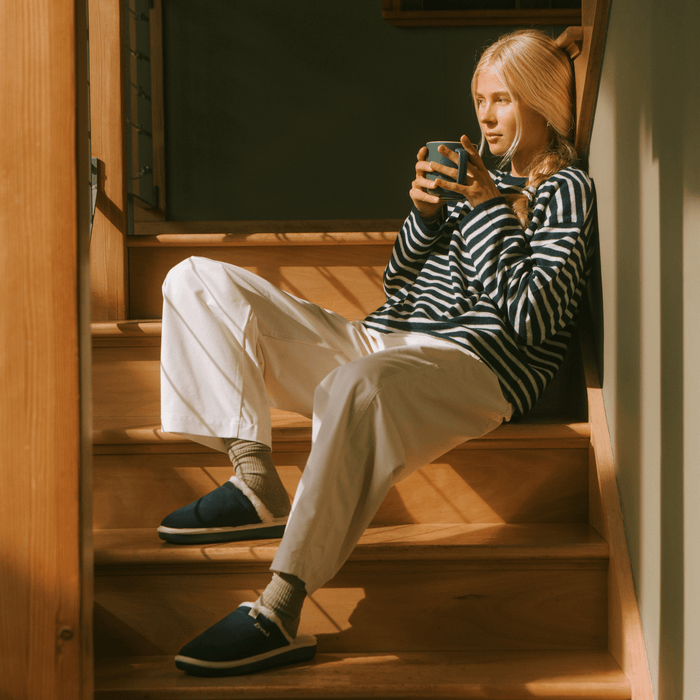 Essential Shearling - Navy - Suede - Brunch - ES4SU2NAM04 - Footwear