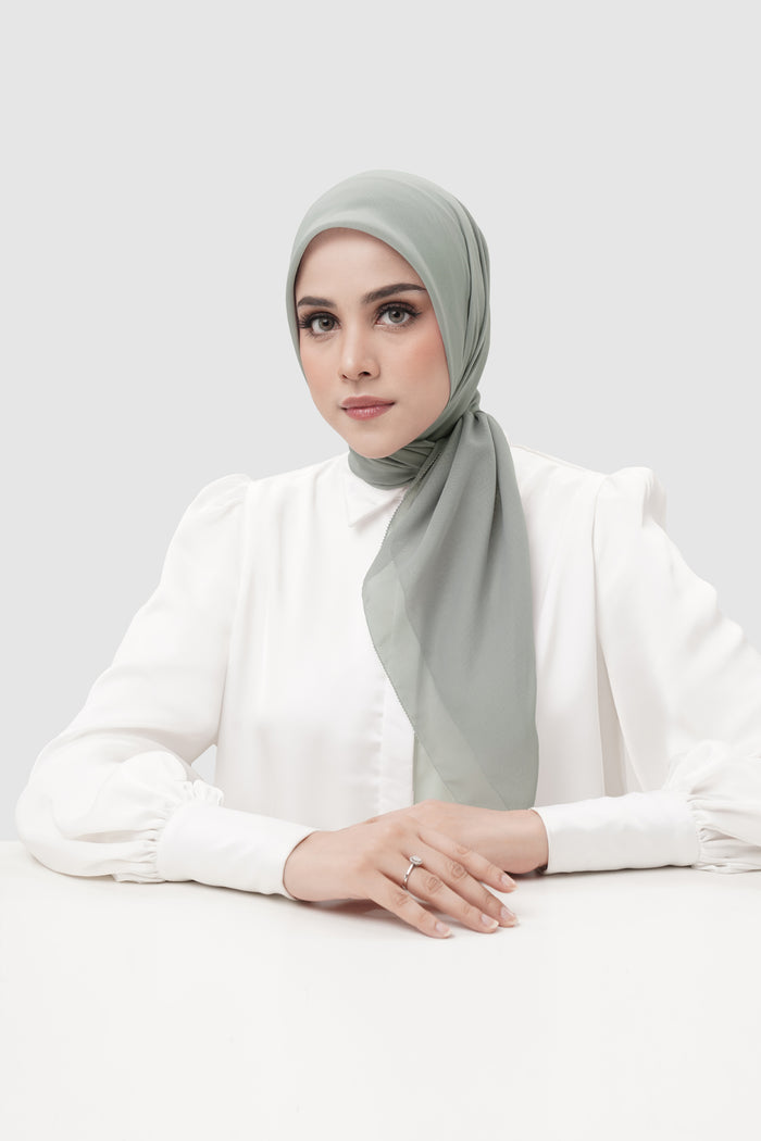 everyday scarf in alloy by buttonscarves front view