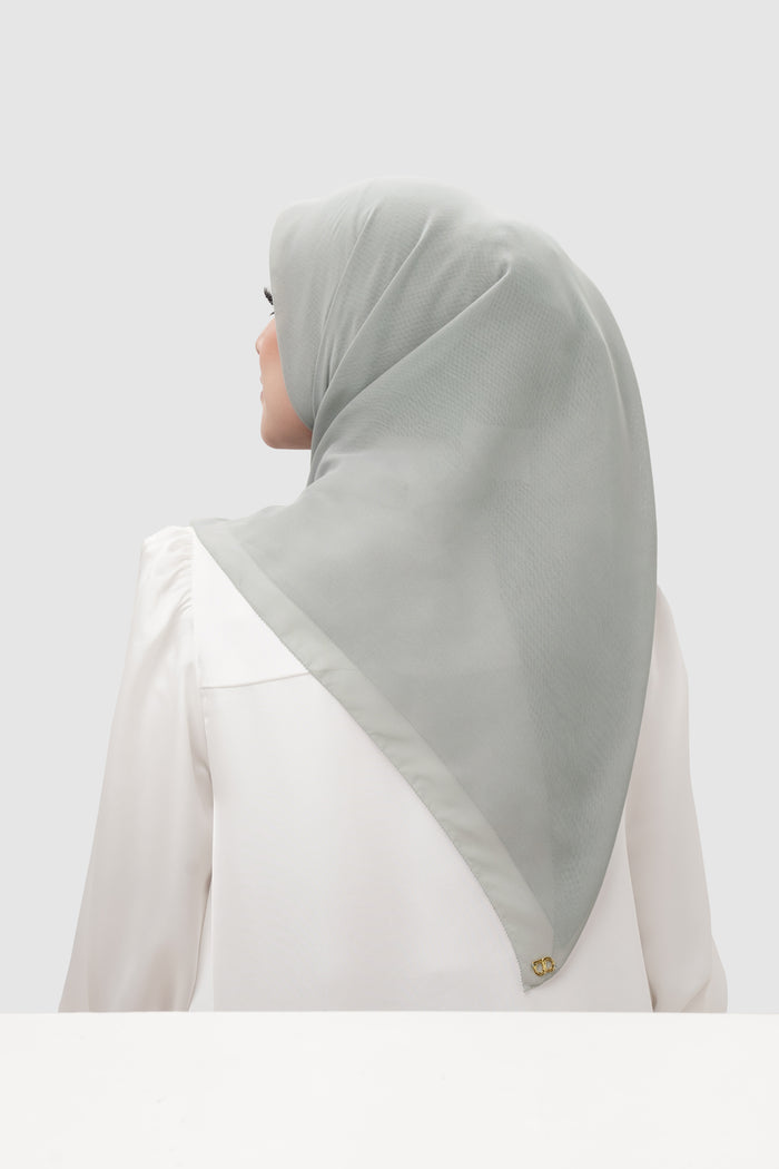 everyday scarf in alloy by buttonscarves back view