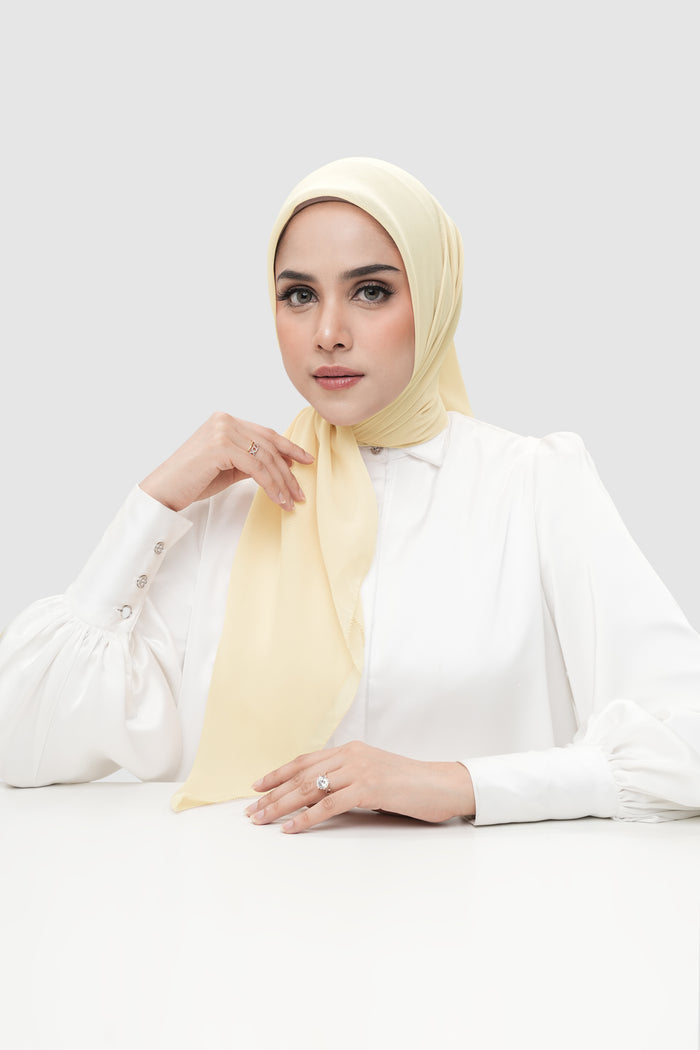 everyday scarf in angora by buttonscarves front view