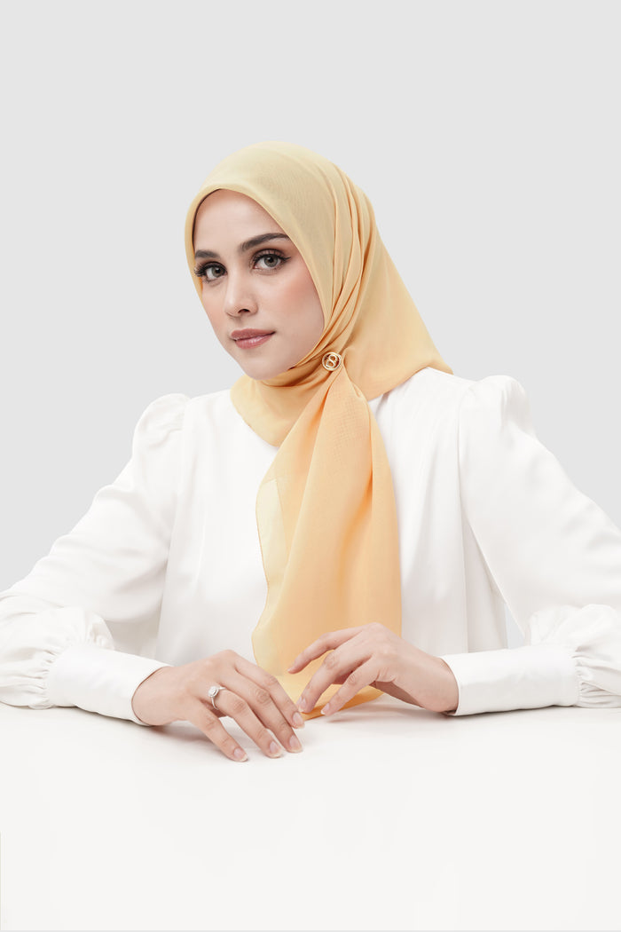 everyday scarf in beige by buttonscarves front view