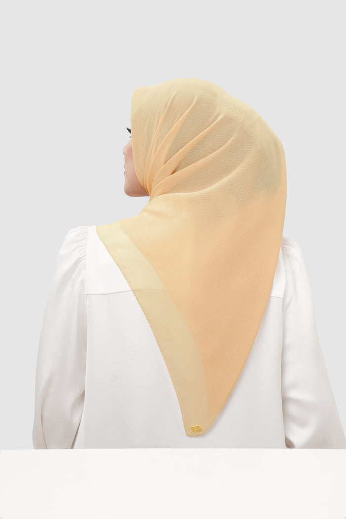 everyday scarf in beige by buttonscarves back view
