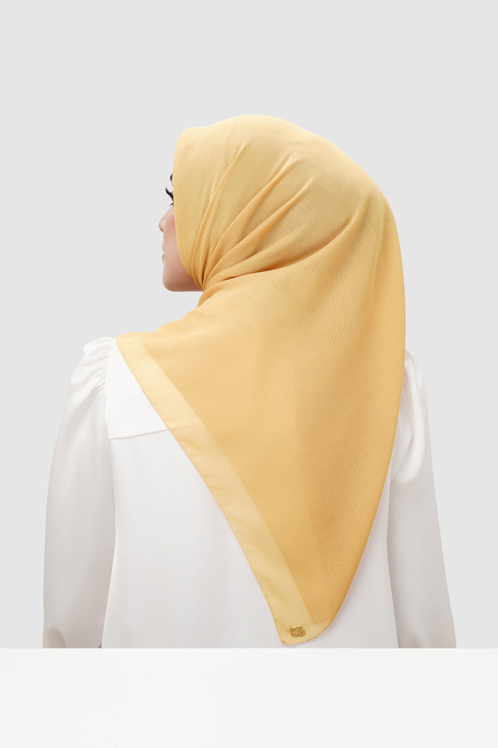 everyday scarf in curry by buttonscarves back view