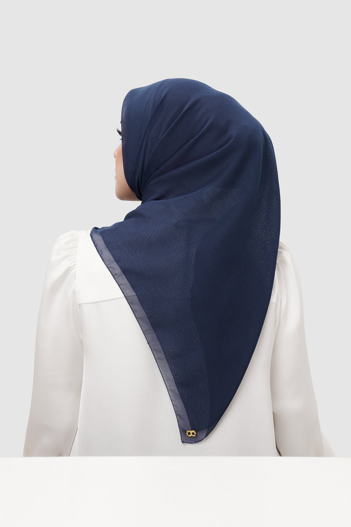 everyday scarf in medieval blue by buttonscarves back view