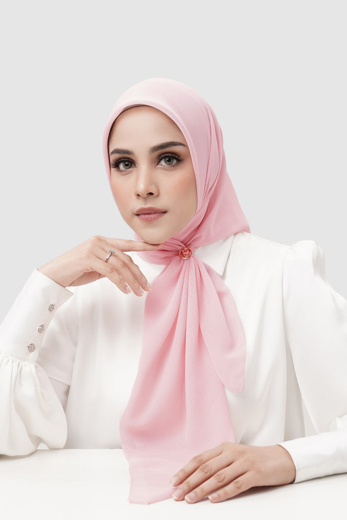 everyday scarf in rose quartz by buttonscarves front view