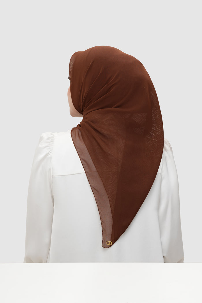 everyday scarf in tiramisu by buttonscarves back view