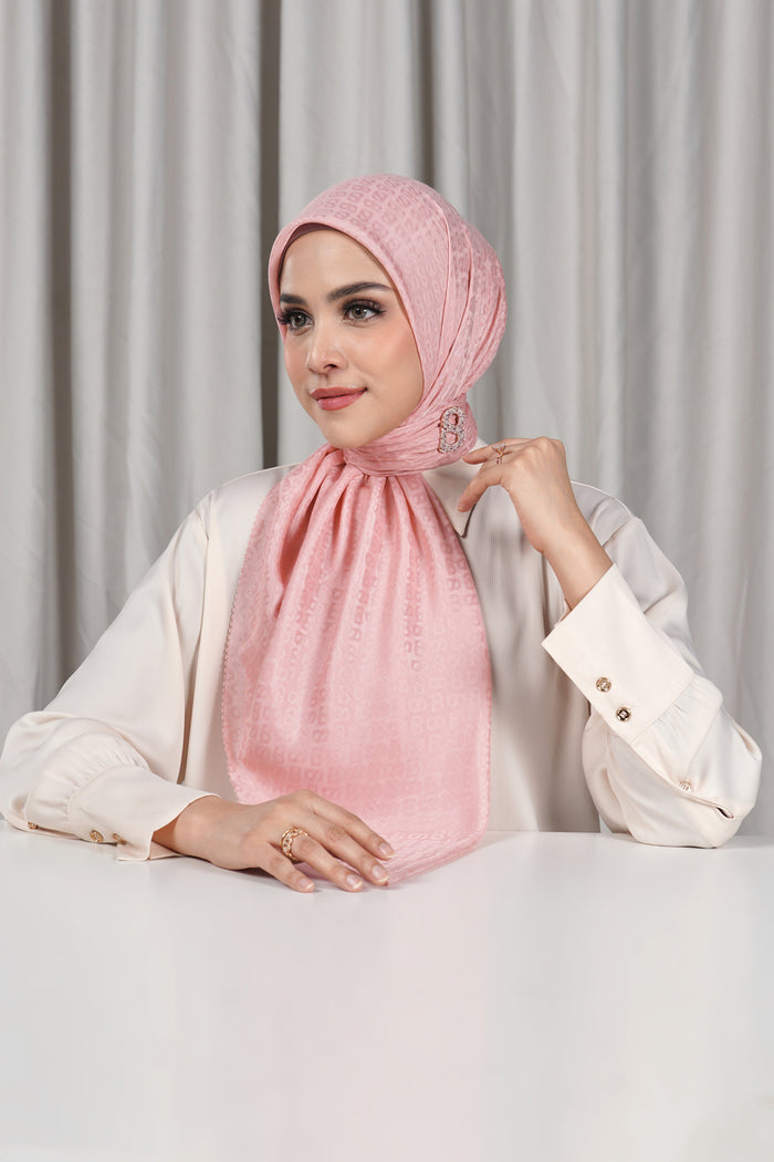 everyday tapis embossed 2.0 scarf in mellow rose by buttonscarves