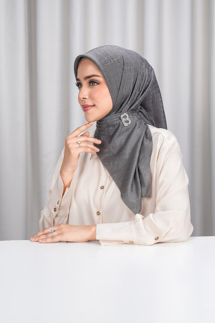 everyday tapis embossed 2.0 scarf in tornado by buttonscarves side view