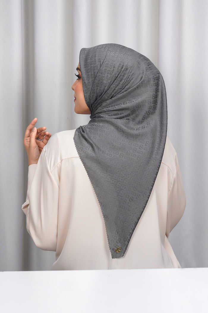 everyday tapis embossed 2.0 scarf in tornado by buttonscarves back view