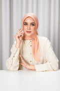everyday tapis embossed 2.0 scarf in tropical peach by buttonscarves