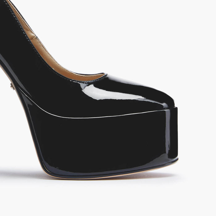FABB - black patent high platform