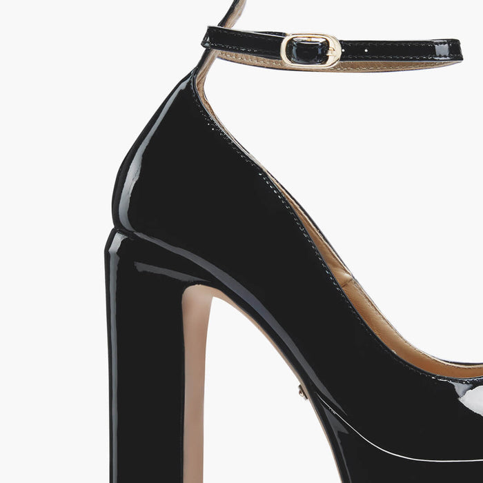 FABB - black patent high platform