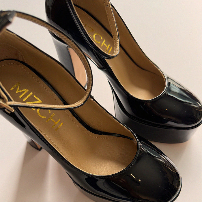 FABB - black patent high platform