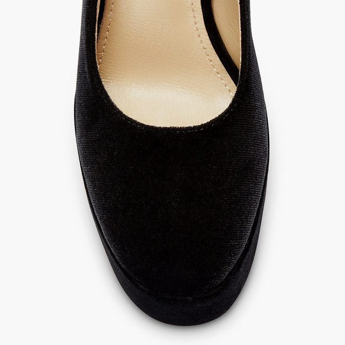 FABB - black velvet high platform