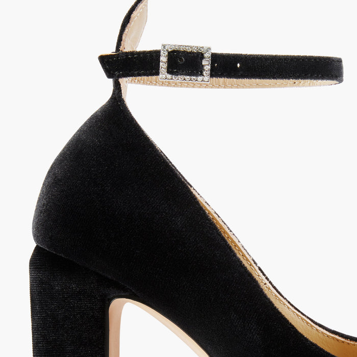 FABB - black velvet high platform