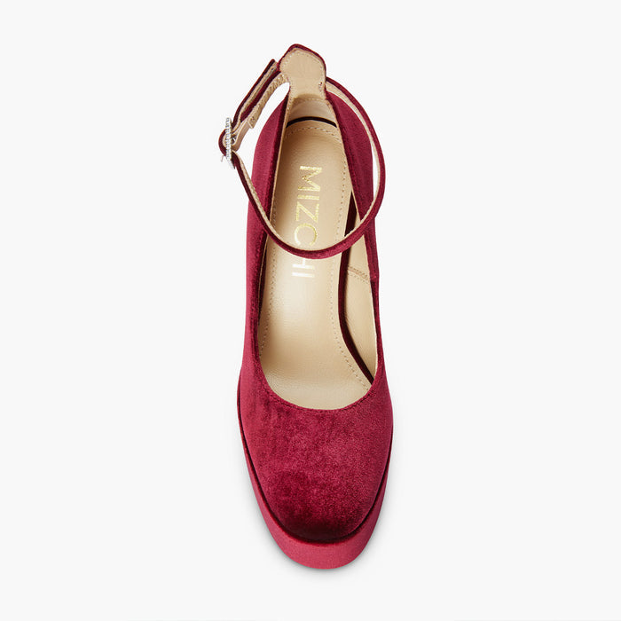 FABB - wine velvet high platform