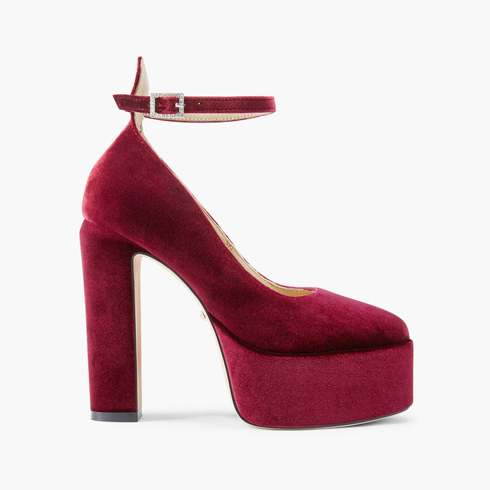 FABB - wine velvet high platform