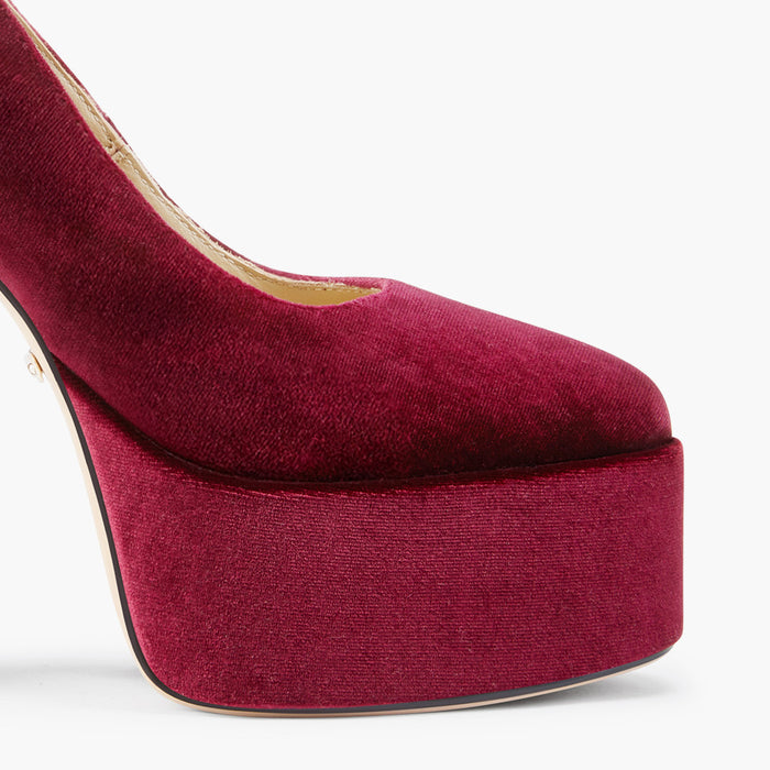 FABB - wine velvet high platform