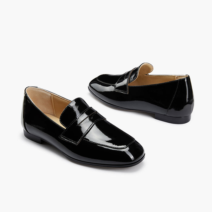 Farrah Black - Leather Loafers