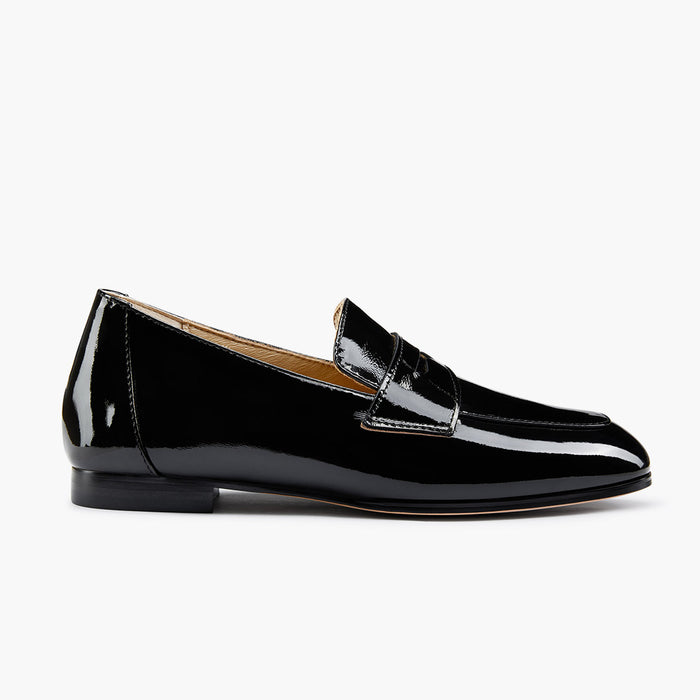 Farrah Black - Leather Loafers