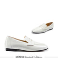 Farrah White - Leather Loafers