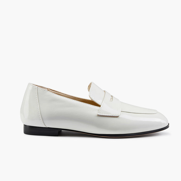 Farrah White - Leather Loafers