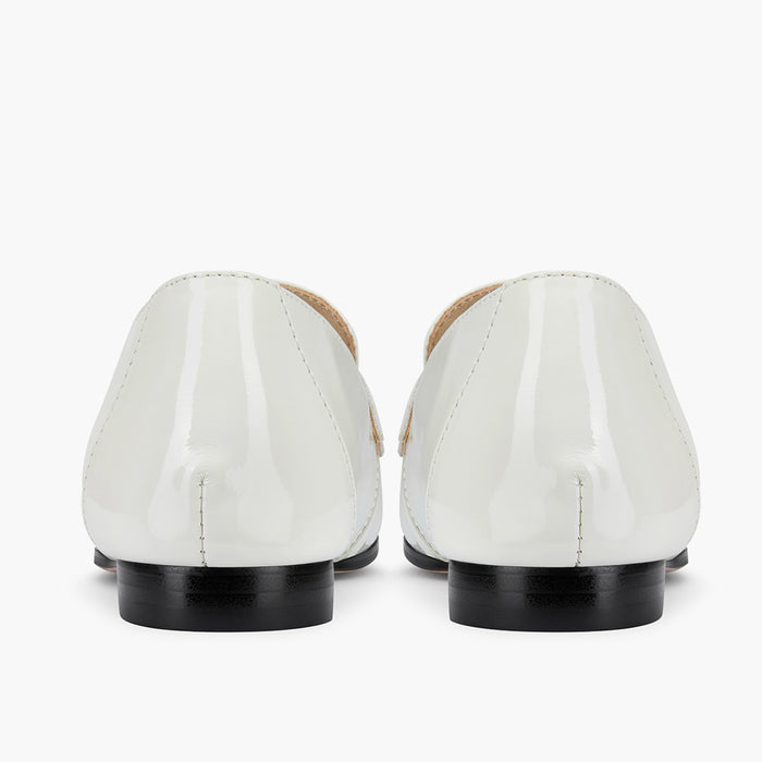 Farrah White - Leather Loafers
