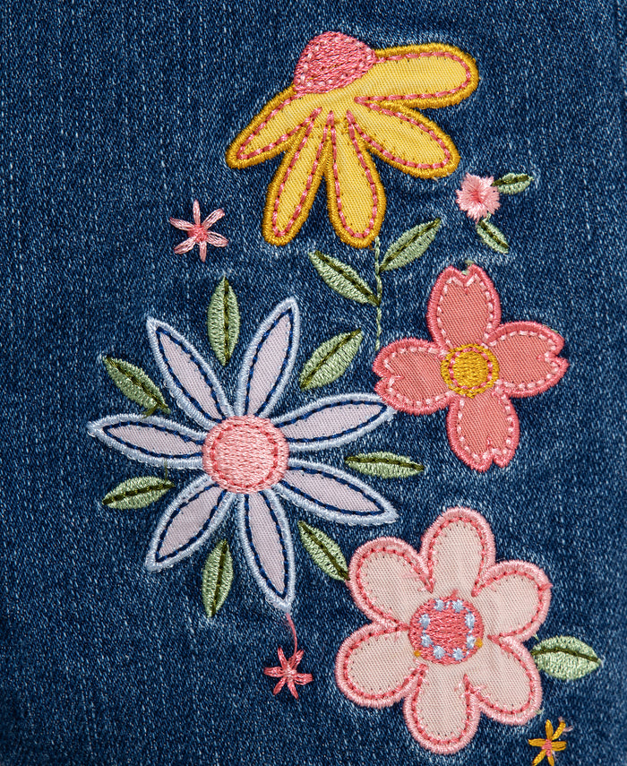 Flowers Woven Overall Set (3M-12M) - Little Me