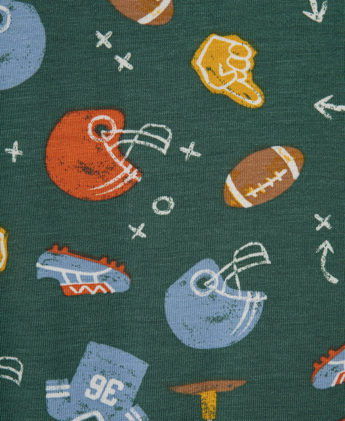 Football Non-Slip Convertible Footie Pajama (12M-24M) - Little Me