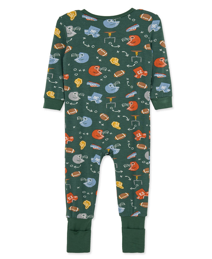 Football Non-Slip Convertible Footie Pajama (12M-24M) - Little Me