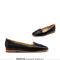 Freshfields Black - Leather Flats