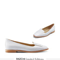 Freshfields White - Leather Flats
